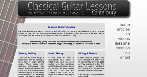 Details About Michael's Classical Guitar Teaching, Canterbury