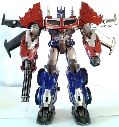 ~Transformers: Prime Beast Hunters Custom Voyager Class Optimus Prime By Mykl~